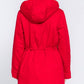 Active Usa - Fleece Lined Fur Hoodie Utility Jacket