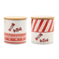 Ceramic Peppermint Candy Canister (Set of 4)