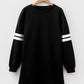 Dear Lover - Contrast Banded Sleeve Sweatshirt Dress