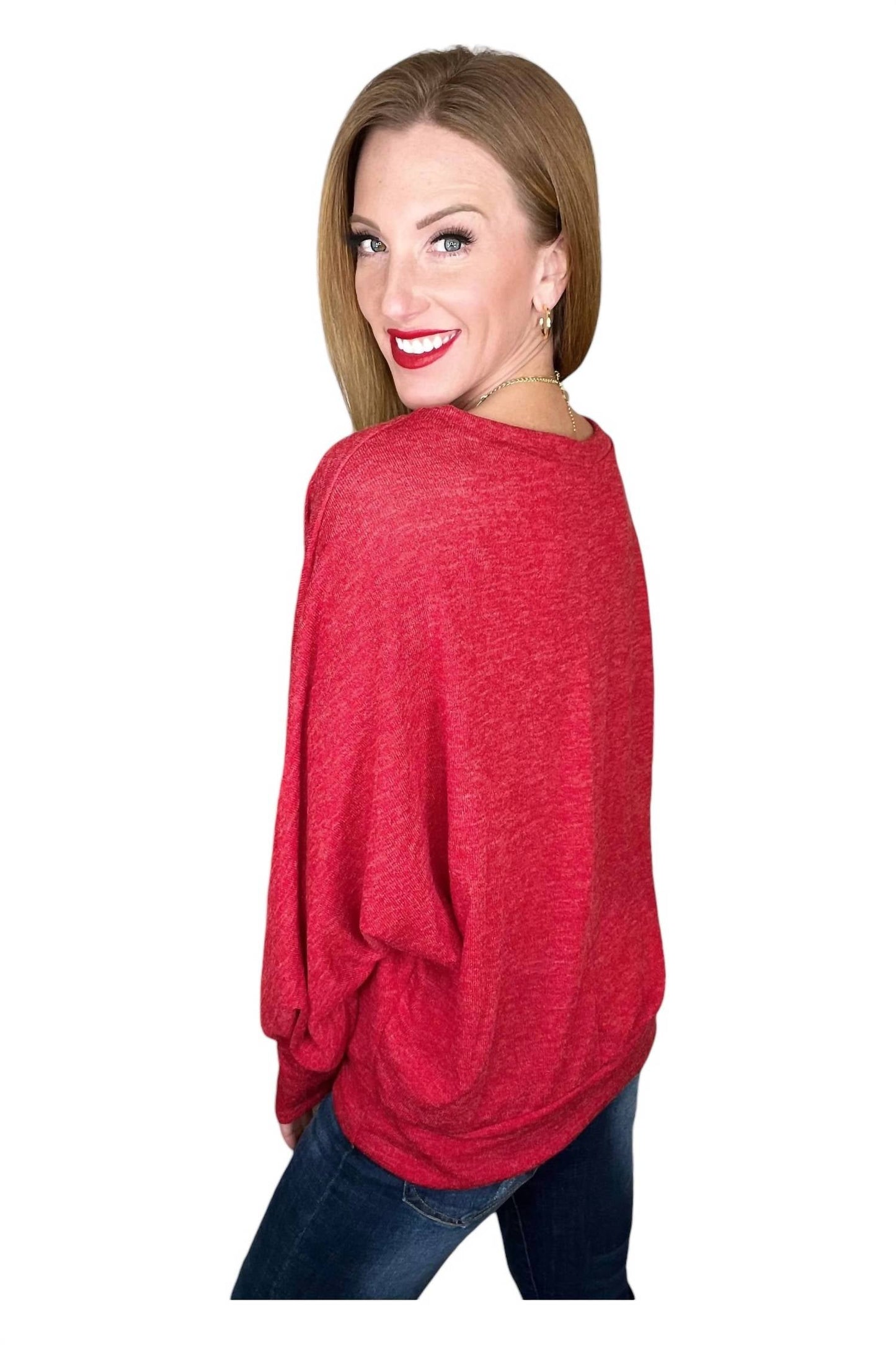 143 Story - Boat Neck Dolman Top