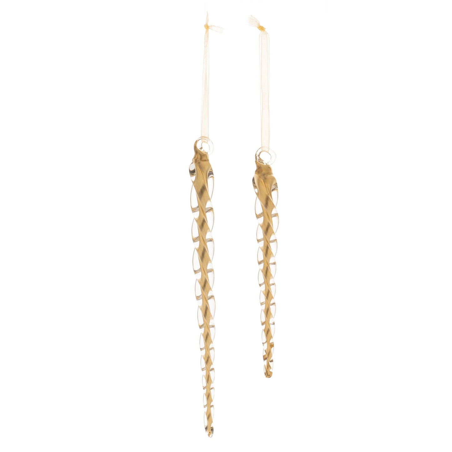 Swirled Glass Icicle Ornament (Set of 12)
