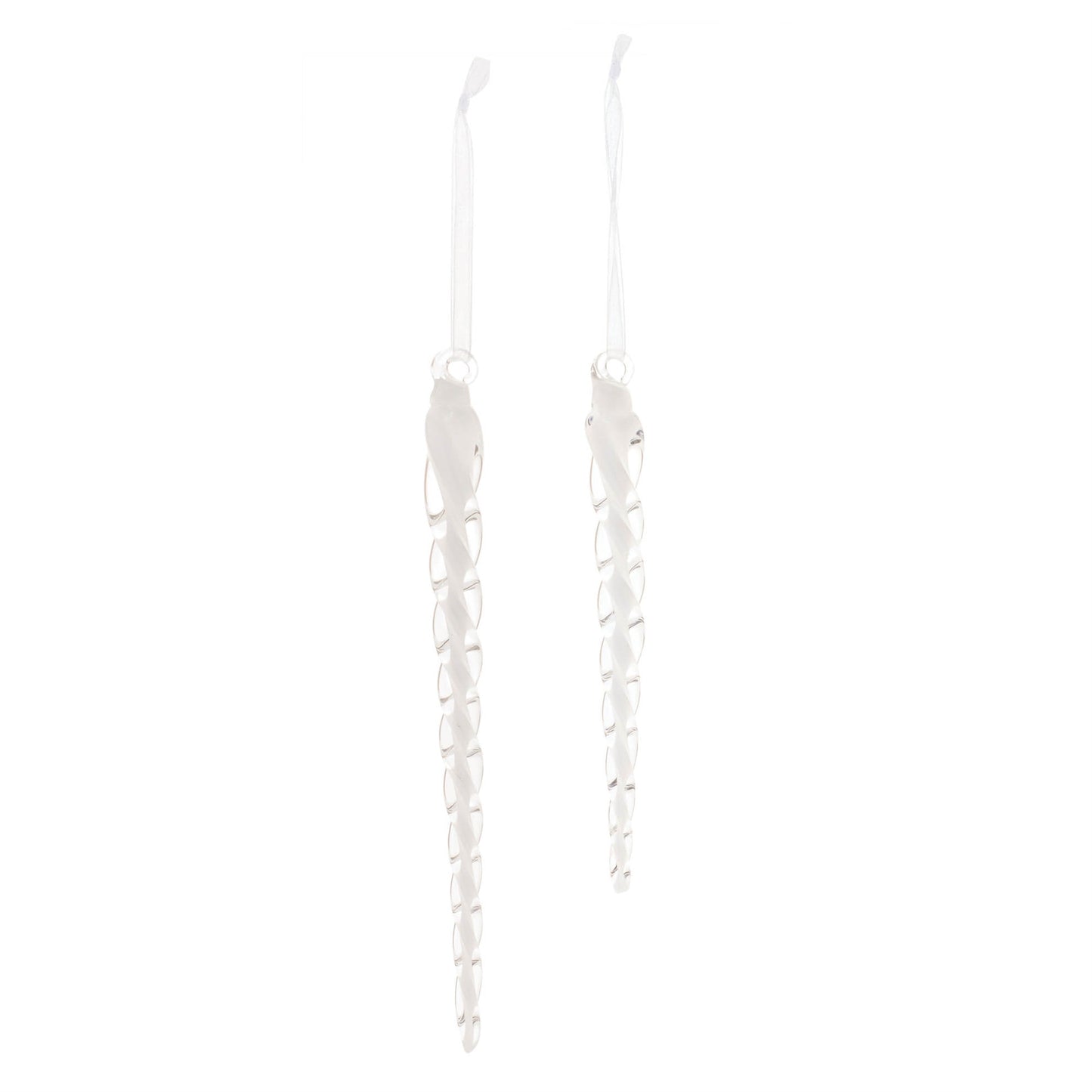 Swirled Glass Icicle Ornament (Set of 12)