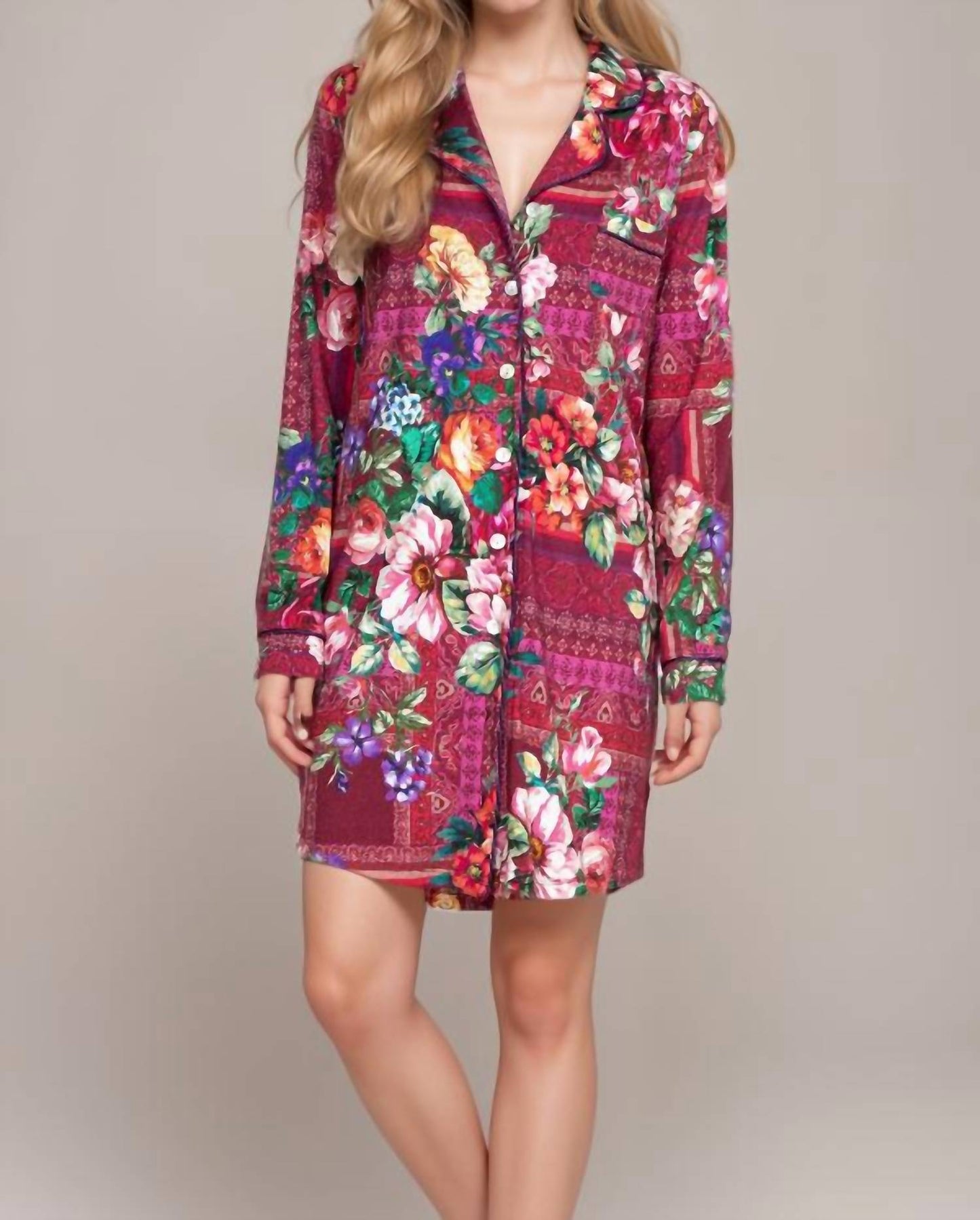 Johnny Was - Long Sleeve Sleep Shirt