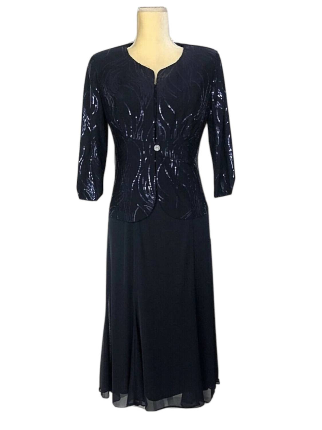 Alex Evenings - Women's Two Piece Dress And Blazer Set