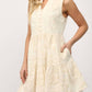 Fate - Ruffled Sleeveless Embroidered Dress