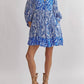 Entro - Regal Bliss Paisley Mixed Print Baby Doll Dress