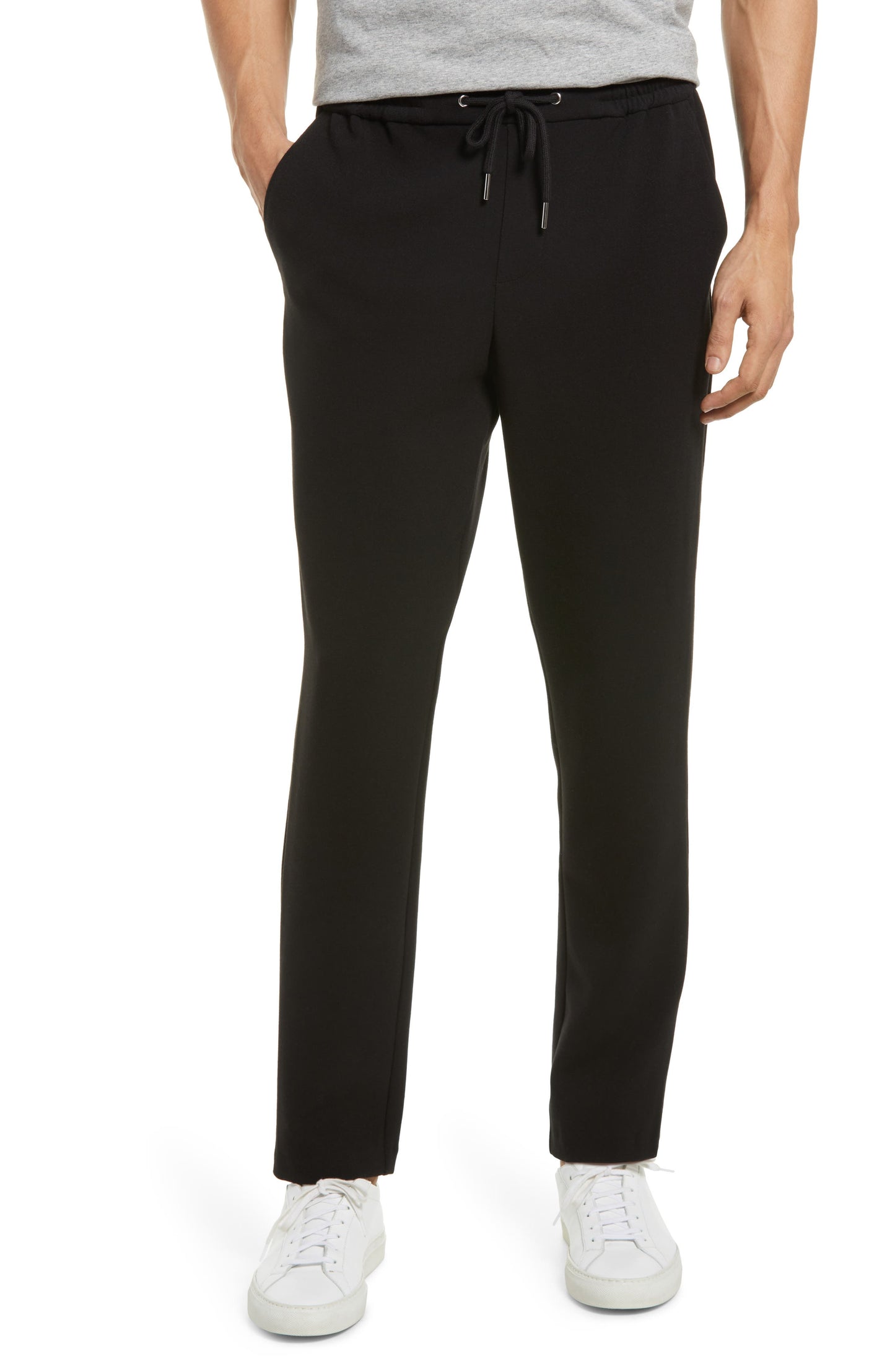 Men's Frame Elastic Waist Travel Trousers, Size Medium - Black