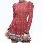 Alice + Olivia - Elvira Smocked Bodice Mini Dress