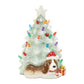 Ceramic Christmas Tree with Dog (Set of 2)