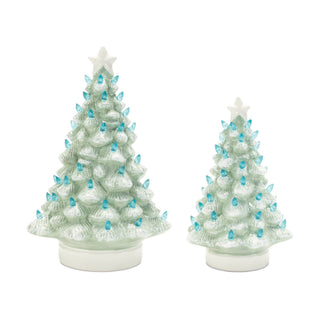 LED Ceramic Christmas Tree (Set of 2)