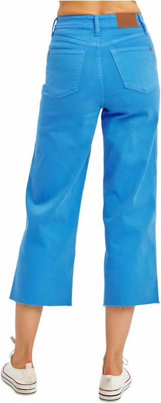 Judy Blue - High Rise Control Top Wide Leg Crop Jeans