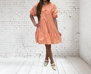 Karlie - Women's Bow Poplin Dress