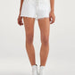 7 For All Mankind - High Waist Frayed Exposed Buttons Hem Shorts