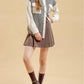 Blu Pepper - Colorblock Houndstooth Shacket