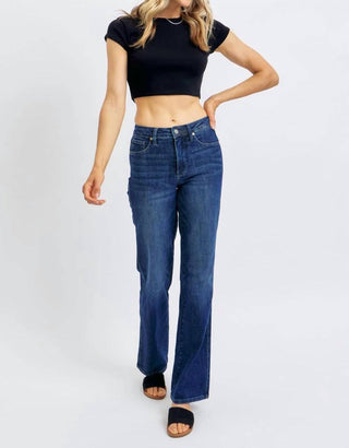 Judy Blue - Mid Rise Tummy Control Straight Jean