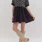 Entro - Floral Textured Overlay Mini Dress