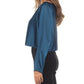 Joseph Ribkoff - Boat Neck Long Sleeve Loose Fit Satin Top