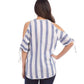 Karen Kane - Cold Shoulder Tie Sleeve Top