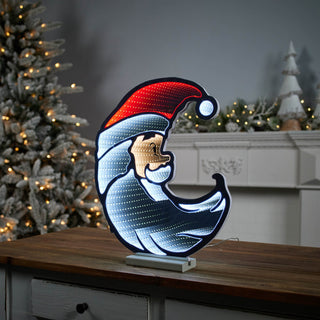 Santa Half Moon Ekkolight 17"H