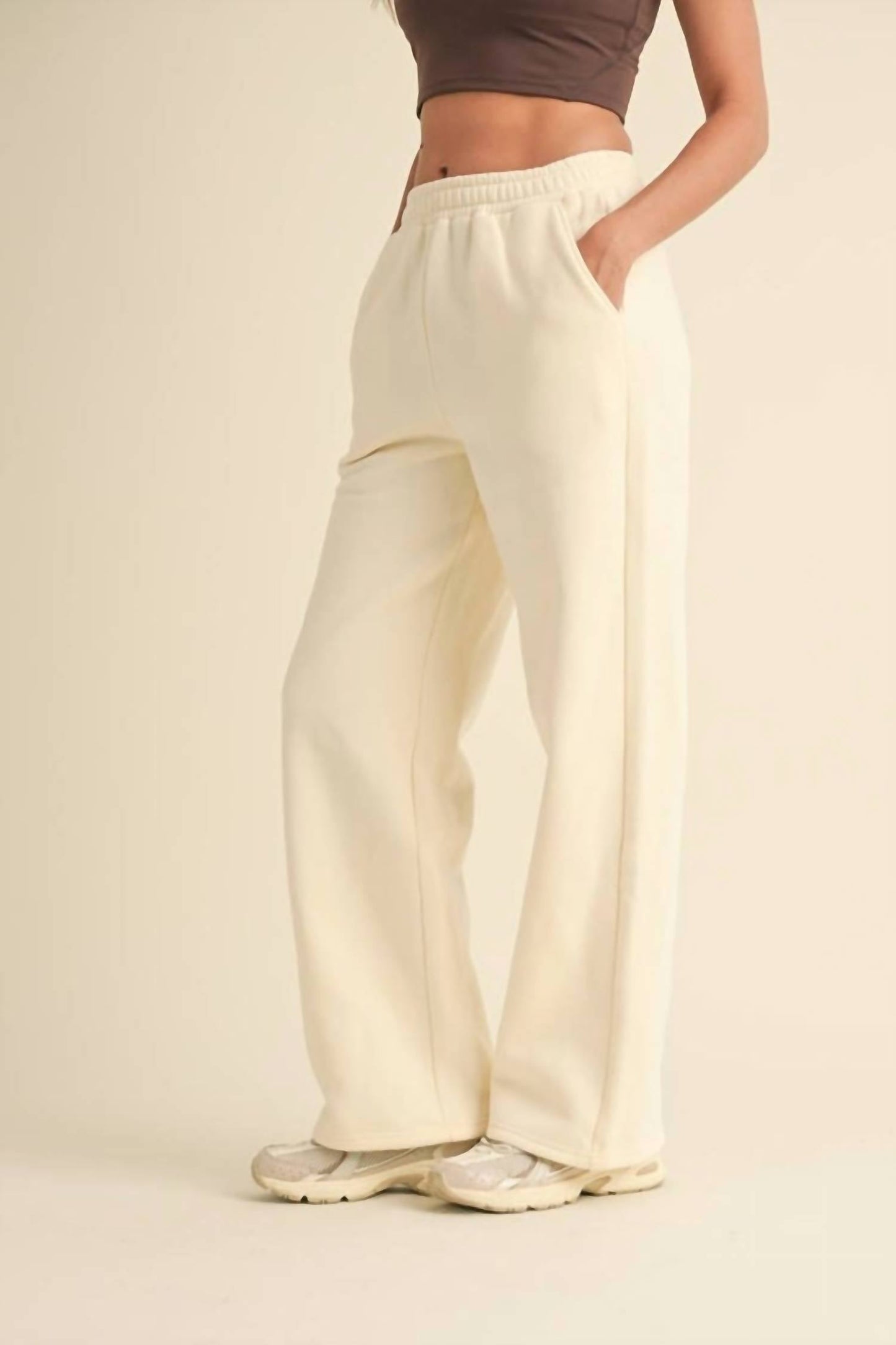 Kimberly C - Cozy Fleece Wide Leg Sweatpants