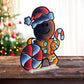 Peppermint Gingerbread Man Ekkolight 29.5"H