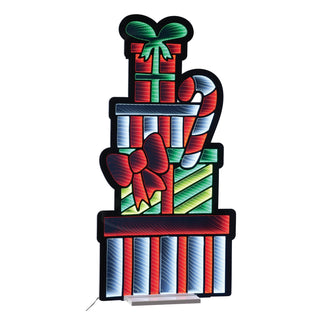 Package Stack and Candy Cane Ekkolight 47"H