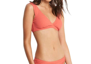 Seafolly - Inka Rib Wrap Front Bikini Top