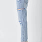 Trendsi - Risen Distressed Slim Cropped Jeans