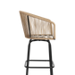 Outdoor Bar Stools Set of 4 with Armrests and Backrest