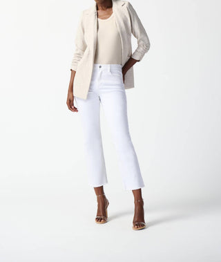 Joseph Ribkoff - Denim Frayed Hem Straight Jeans