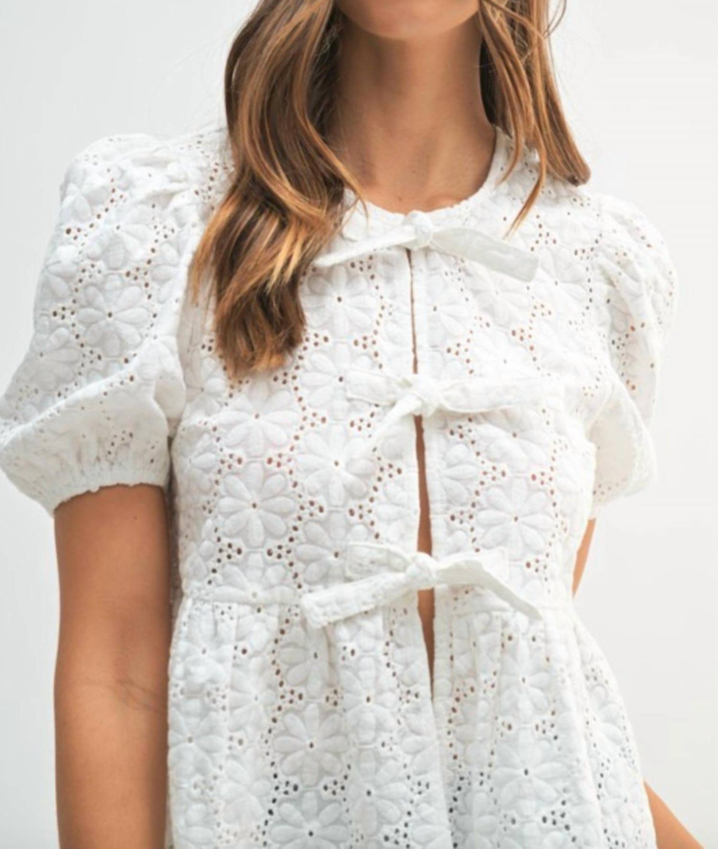 Daisy - Claire Babydoll Front Tie Top