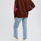 Bluivy - Textured Floral Motif Pullover