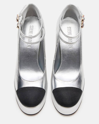 Steve Madden - Women's Peyton Genuine Leather Cap Toe Platform Hi Heels