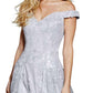 Jovani - Diaphanous Off-the-shoulder Gown