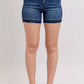 Judy Blue - High Waist Tummy Control Destroy Release Hem Denim Short