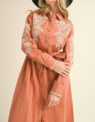 &Merci - Floral Embroidered Midi Dress