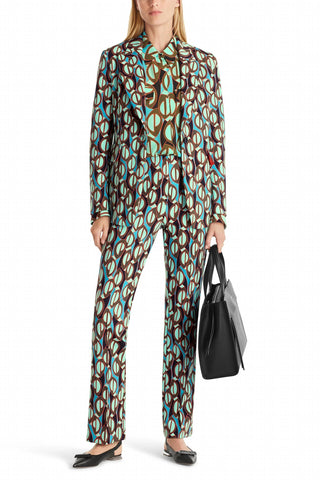 Marc Cain - Retro Print Single-breasted Blazer