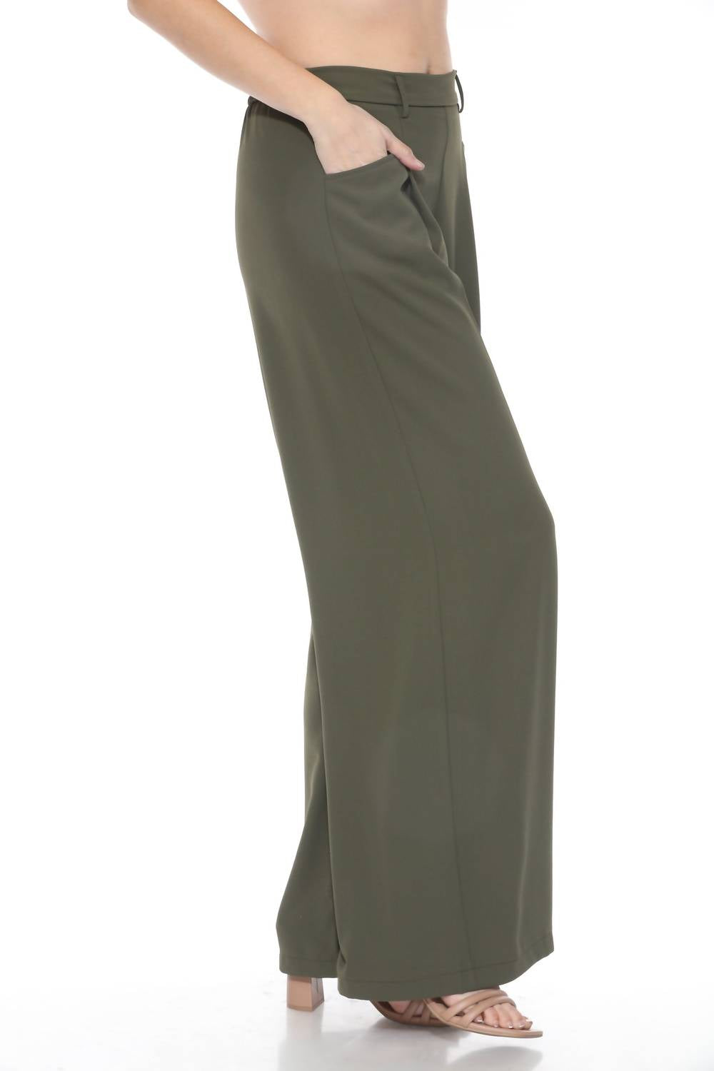 Joseph Ribkoff - Pleated Front Wide Leg Trouser