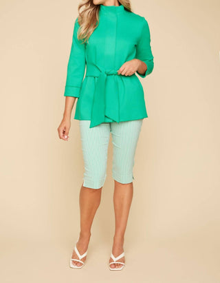Renuar - Ponte Knit Sash Jacket