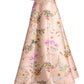 Alfred Sung - Floral Corset Satin Gown