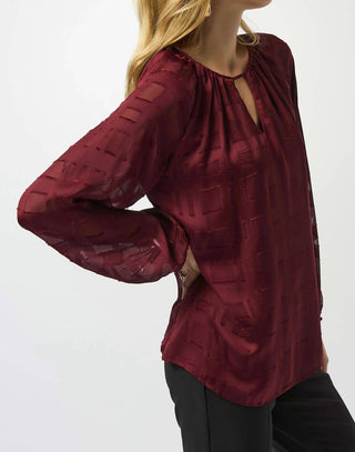 Joseph Ribkoff - Satin Burnout Boxy Top