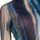 Elan - Oslo Print Sheer Mesh Top
