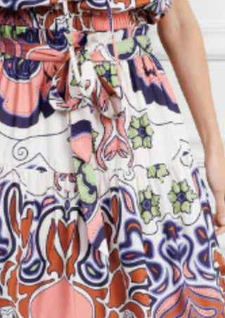 Ciebon - Kariah Engineer Printed Tiered Skirt