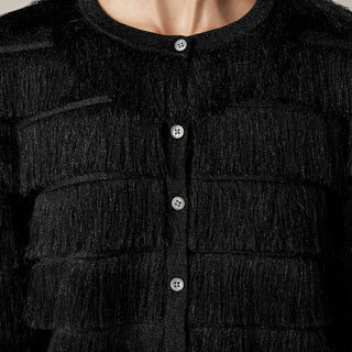 J.Crew - Fringe Cardigan In Metallic Yarn