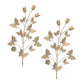 Iron Butterfly and Floral Garden Stake (Set of 2)