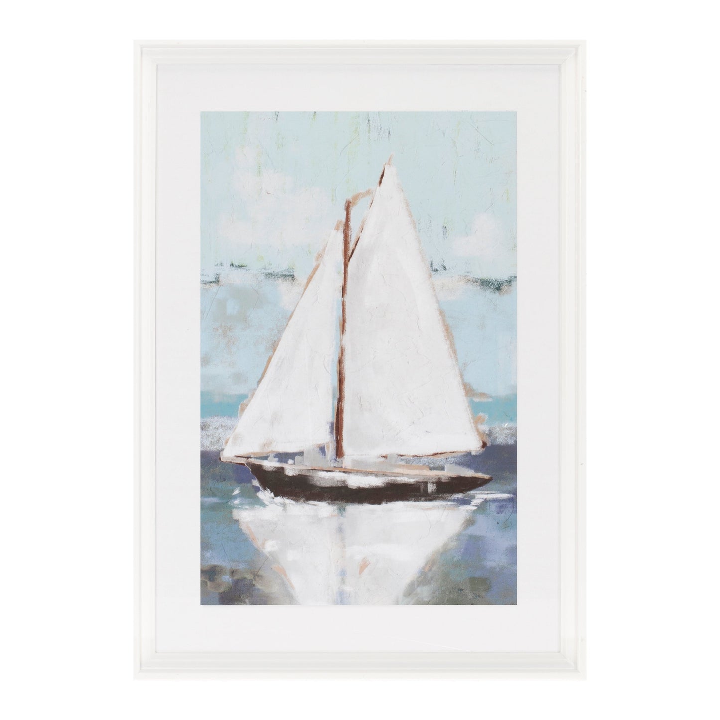 Framed Sail Boat Print (Set of 2)