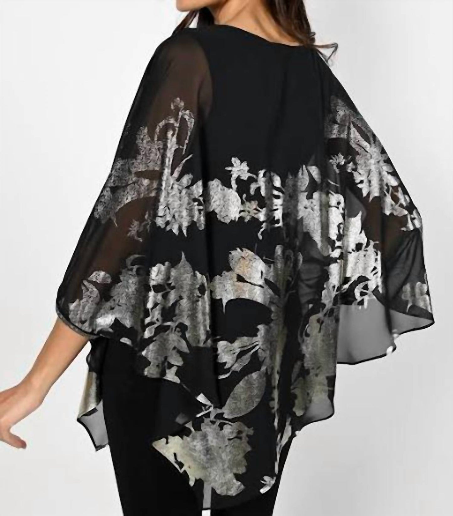 Frank Lyman - Gold Floral Overlay Top - 229212