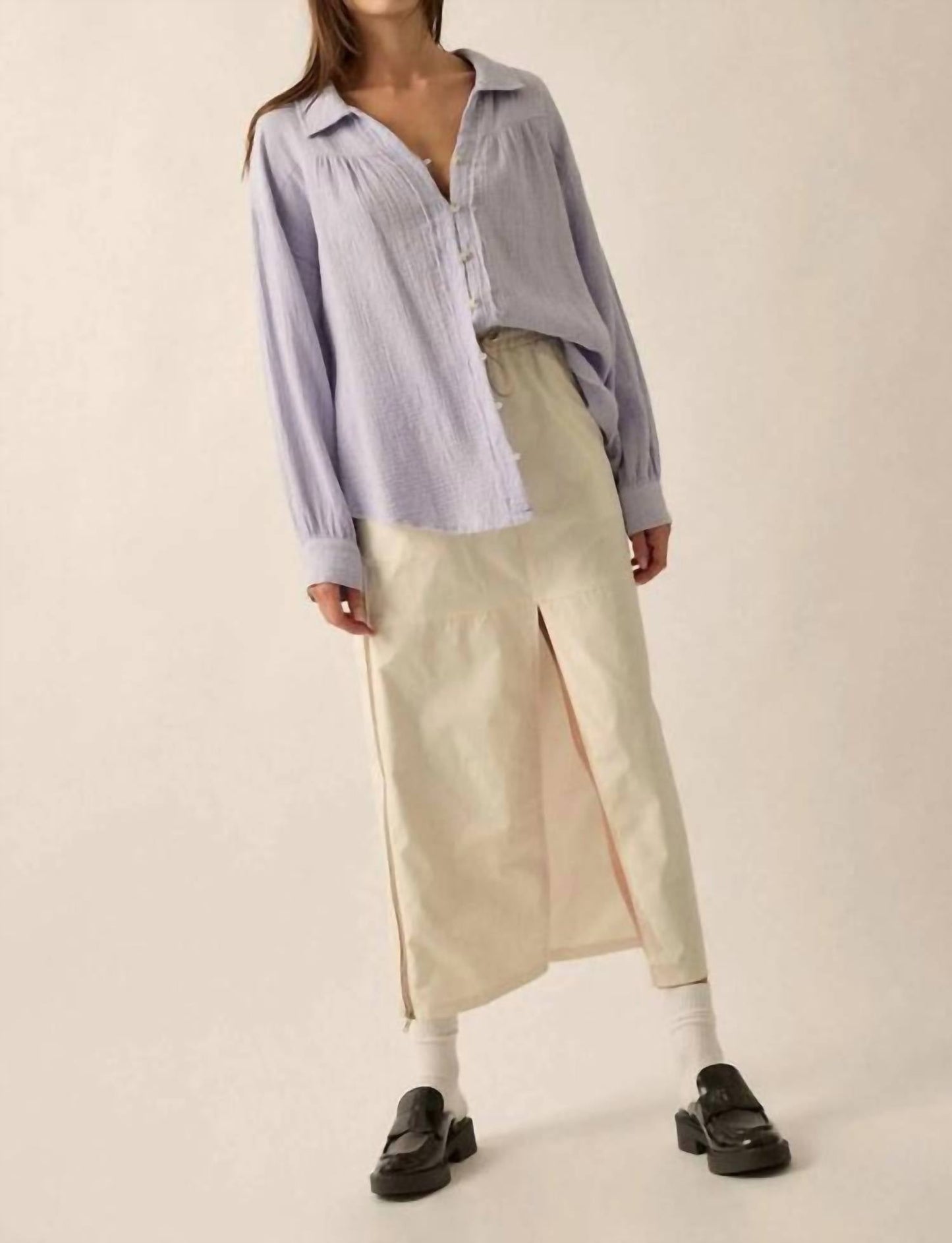 Promesa - Cotton Raw-edge Button-up Shirt