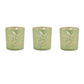 Frosted floral bird votive candle holder (set of 3)