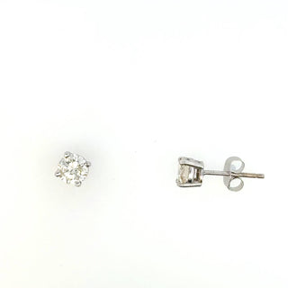 Aamiaa - 0.75 Carat Natural Diamond Round Brilliant Stud Earrings